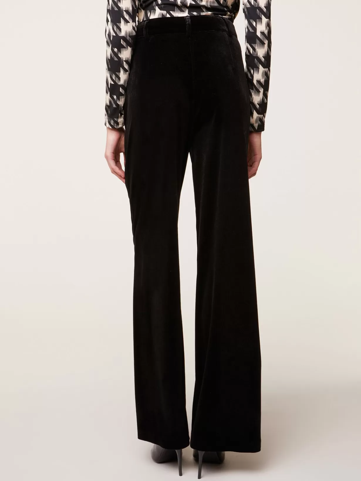 Abbigliamento*Motivi Pantaloni Palazzo In Velluto