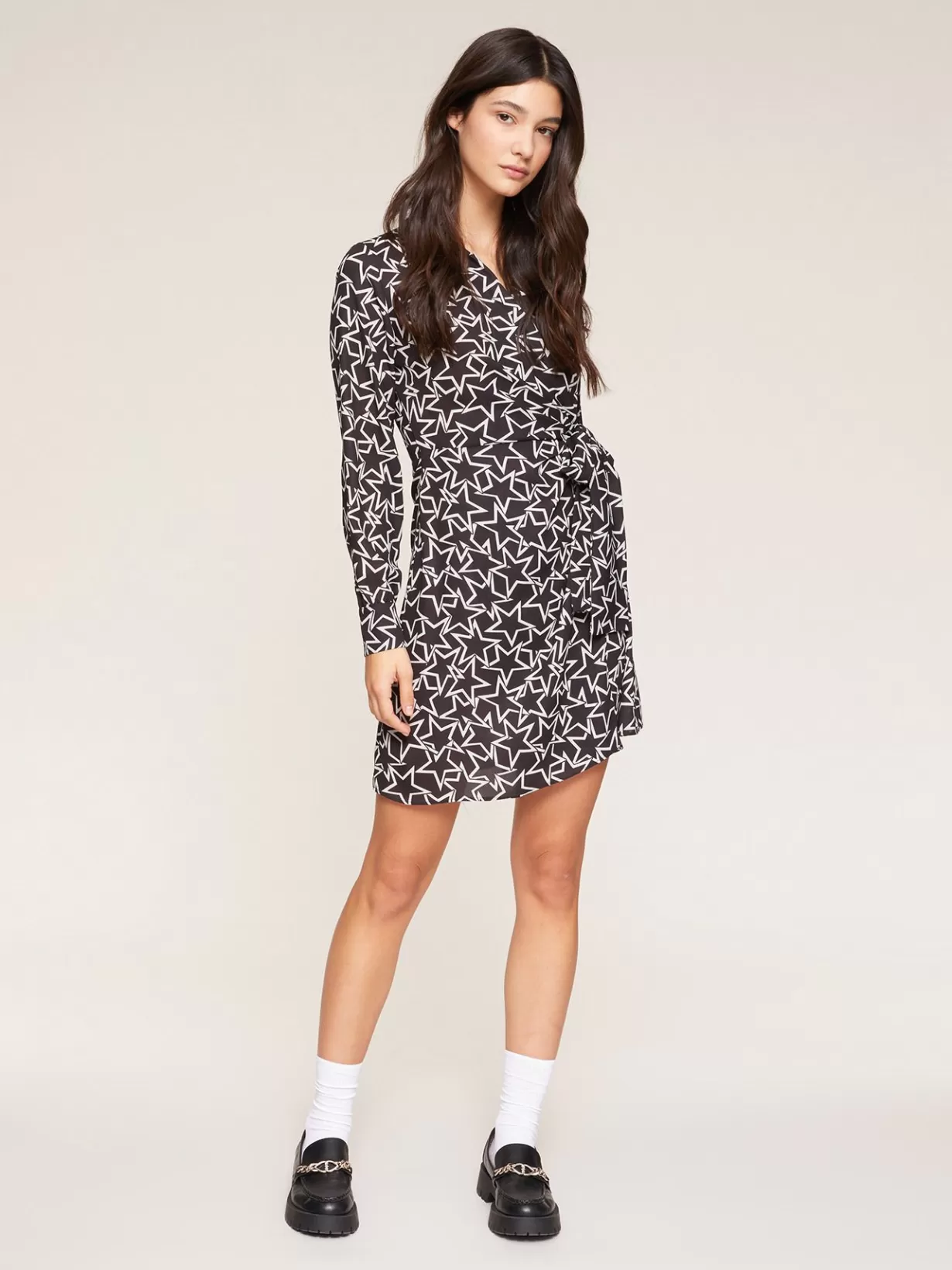 Abbigliamento*Motivi Vestito Corto A Portafoglio Fantasia Stelle