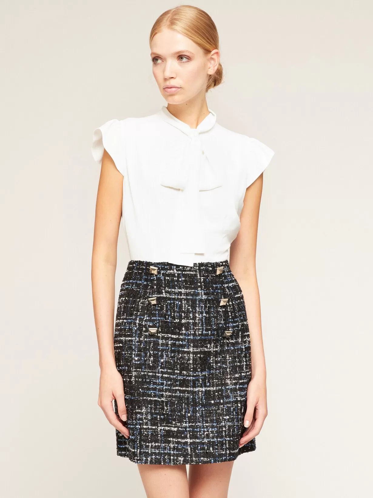 Completi E Tailleur*Motivi Vestito Corto Con Blusa In Georgette